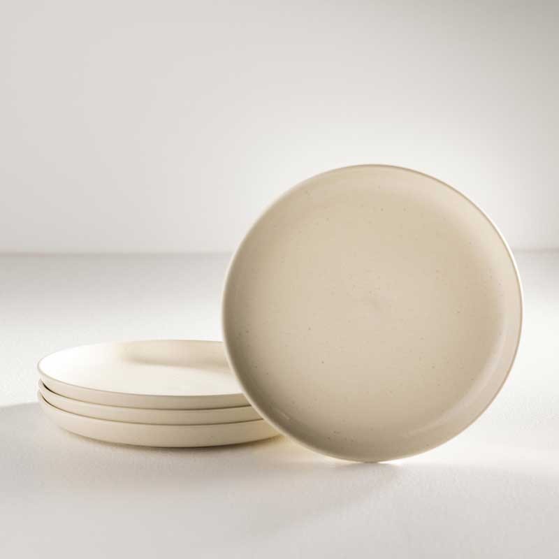 Pacifica Salad Plates, Set of 4 (Vanilla)